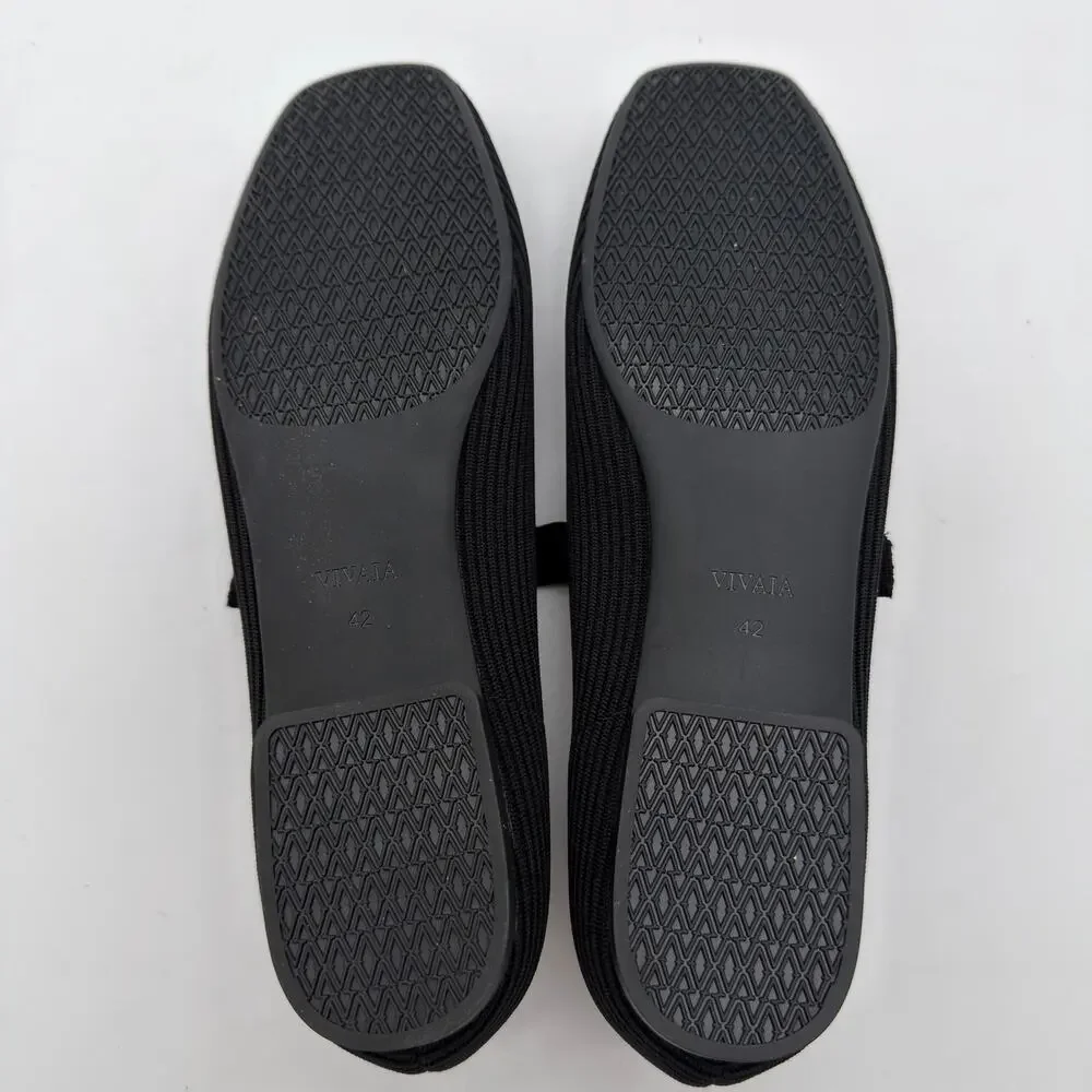 Vivaia Margot Mary Jane Comfort OldMoney Washable Arch Support Flats Black 10.5
